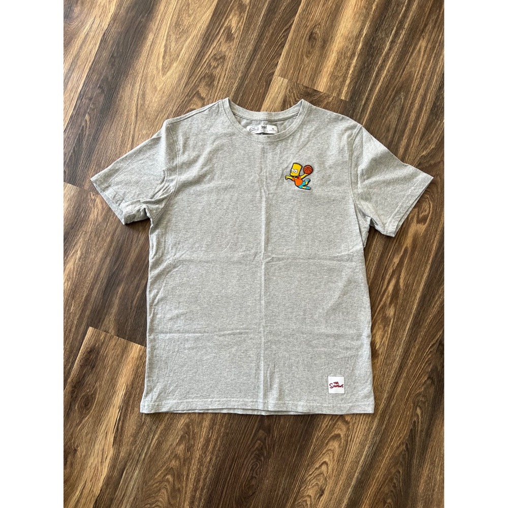 The Simpsons Bart Simpson Basketball Graphic Tee T-Shirt Gray XL‎